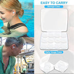 Ear Plugs for Sleeping, 16 Moldable Noise Cancelling Silicone Earplugs for Swimming, Snoring, Sleep and Studying, White