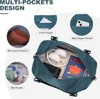 HYC00 Travel Duffel Bag,Carry-on Overnight Weekender Bags for Women,Sports Tote Gym Bag with Wet Pocket