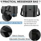 VASCHY Messenger Bag,Water Resistant Casual Lightweight Slim Crossbody Shoulder Bag for Men Women Work School for 14in Laptop