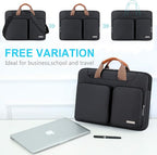 Lacdo 17 17.3 Inch Laptop Bag Women Men Sleeve Case for Dell/HP Envy/ASUS/Acer/Lenovo/LG/Razer Blade Pro 17/MacBook Pro 17, Computer Shoulder Messenger Bag Business Briefcase with Shoulder Strap,Black