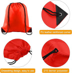 PLULON 30 Pcs Red Drawstring Bags Bulk String Bags Drawstring Backpack Cinch Sack Backpack Bags for Yoga Traveling Outdoor Party