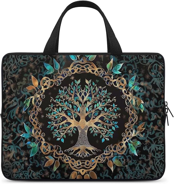 Tree of Life Bohemian Laptop Bag Laptop Case Computer Messenger Bag with Adjustable Shoulder Strap