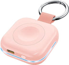 HUOTO Portable Wireless Charger for Apple Watch Accessories,for Apple Watch Series 11/10/9/8/UItra 2/UItra/7/6/5/4/3/2/SE,Compact Magnetic iWatch Charger 1200mAh Power Bank Keychain Travel Style Gift