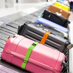 Luggage Straps for Suitcases TSA Approved, Travel Belt Suitcase Belt, Suitcase Straps TSA Approved, Luggage Belt Strap TSA Approved, Travel Straps for Luggage, 4Pcs Luggage Band Orange, Green
