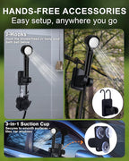 Spopal Portable Integrated Camping Shower with 20L Bucket, Temperature Measurement & Fruit Washing Mode, LED Digital Display, IPX8 Waterproof, 13000mAh Battery for Hiking, Travel, Car, Pet