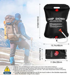 Solar Camping Shower Bag 1/2set and1+ Set 5 Gallon Portable Camping Showers Bag with Adjustable Switch Removable Nozzle for Camping Hiking Beach Swimming Outdoor Activities