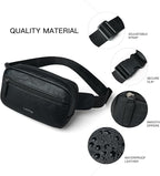 LATMAP 2L Fanny Packs Everywhere Belt Bag Small Fashion Crossbody Waist Pack Faux Leather Waterproof Sling Chest Bag For Women Trendy Black