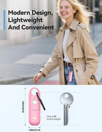 TECKNET Personal Safety Alarm,Portable Personal Alarm for Women with Flashing Strobe Light & Low Battery Alert,130dB Rechargeable Emergency Keychain Alarms for Women ,Men,Kids,Seniors(Pink)