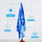 Genovega Oversized Terry Beach Towel 36 x 72 in Soft Extra Large Big Pool Swim Towels for Adults XL Clearance Big Travel Blanket Cruise Vacation Accessories Essentials Lounge Chair Cover Dolphin Sea