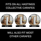 HASTINGS Pour Over Coffee Dripper - Stainless Steel Pour Over Coffee Filter, Metal Paperless Reusable Double Mesh Cone Filter with Wood Handle - Coffee Maker for Single Cup Brew up to 68 OZ (White)
