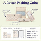 Vandel Space-Saving Compression Packing Cubes for Women, Men, Compressible Carry On Suit Case Organizer Luggage Packing Cubes for Travel Organizer Bags for Luggage and Backpacks, Suitcase Cube