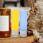 Silicone Travel Bottles 4pcs Refillable Lotion Dispenser Set Squeezable Toiletry Containers for Travel Bathroom Shampoo Conditioner Storage