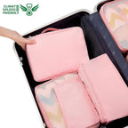 BAGAIL 8 Set Packing Cubes Luggage Packing Organizers for Travel Accessories-Blush Pink