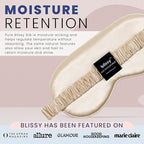 Blissy Silk Sleep Mask - Eye Sleeping Mask for Women & Men for Total Blackout - 100% Pure Mulberry Silk, 22 Momme 6a Fibers - Blindfold Sleep Mask Side Sleeper Eye Cover (Champagne)