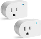 Single Surge Protector Outlet,Grounded Outlet Wall Tap Adapter with Indicator Light, 1 Outlet,245J/125V, ETL, White, 2Pack