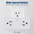 Surge Protector Outlet Extender with Rotating Plug, Multi Plug Outlet Extender with 4 Splitter and 2 USB Ports & 2 USB C Wall Charger, 3 Side Swivel Splitter for Home Office Dorm Travel