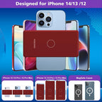 Magnetic Battery Pack for iPhone /17/16/15/14/13/12 Series, 10,000mAh Mag-Safe Battery Pack, Slim Mag-Safe Power Bank Charger, Power Bank Magnetic Charger for iPhone (Red)