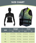 Owntop Swim Vest Adult Water Sport Vest Neoprene Floaties for Swimming, Boating, Kayaking, Fishing | Adjustable Zipper Dual Buckle Foldable Buoyancy Jacket