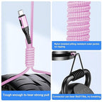 Durcord 2Pack 3ft USB A to USB C Cable, USB Type C Cord Cable for Android Phone Pad Laptop, Type C Charger Braided Compatible with iPhone 15 Pro/Plus/Max/Android/Phone/Pad-Rose Gold