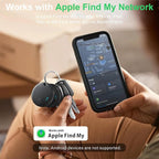Tracker Tag 4 Packs Bluetooth Tracker, Smart Tag Locator Tracking Device, Keys Finder and Item Locator,Air Tracker Item Finders with Find My(iOS Only) Track Your Keys (Black, 4 Pack)