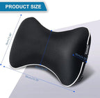 Keemall Inflatable Car Neck Pillow, Soft Headrest Inflatable Car Pillow for Driving Seat with Adjustable Strap, Comfortable Ergonomic Design Neck Support and Breathable Washable Cover