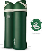 Owala Harry Potter FreeSip Insulated Stainless Steel Water Bottle with Straw, BPA-Free Sports Water Bottle, Great for Travel, 24 Oz, Slytherin