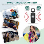 Personal Safety Alarm for Women Girls, 130dB Loud Siren + LED Light, Stylish Keychain, Easy-Pull Emergency Self-Defense for Night Safety, Running, Travel, College Students Self Defense Device Gift