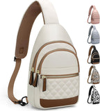 Capolo Sling Bag for Women Men Waterproof Crossbody Bags for Women Trendy Casual Fanny Pack with Convertible Shoulder Strap Chest Bag for Travel Hiking(Beige, Medium)