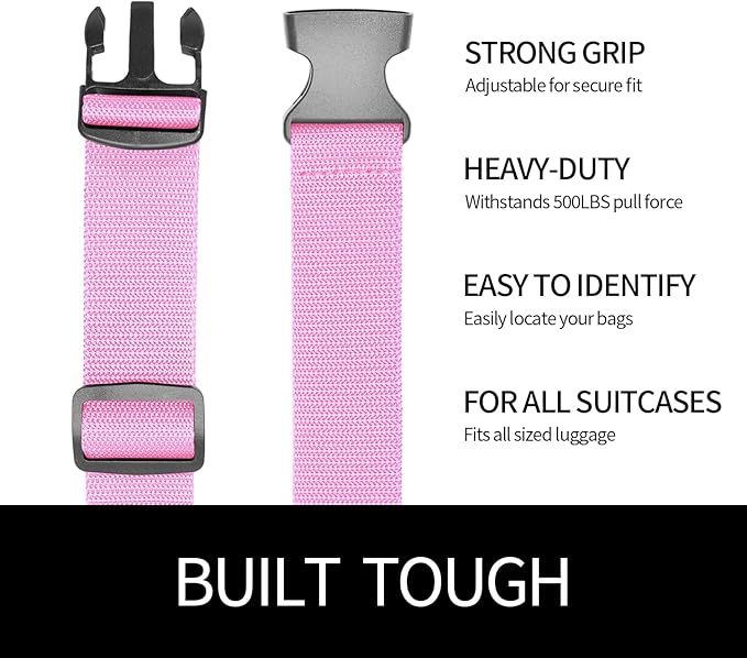 Luggage Straps 2-80Pink
