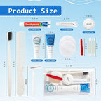 40 Kits Travel Toiletry Kit Bulk, 9-in-1 Disposable Personal Hygiene Kit, Basic Toiletry Kits for Men Women, Homeless Care Supplies Charity Kit for Guest, Hotel, Camping, Travel, Donation