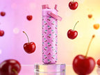 POWCAN 26 oz Insulated Water Bottle with 2-in-1 Straw and Spout Lid, Keep Cold 24H, Leak-Proof, Fits in Car Cup Holder, Stainless Steel Water Bottle for Sports, Travel, Gift and School (Cherry Pop)