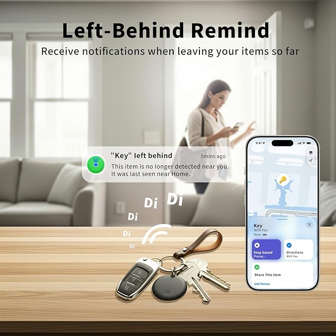 Mini GPS Tracker for Vehicles (iOS & Android Compatible) | Hidden Magnetic Car Tracking Device, No Monthly Fee or Subscription, Smart Tags Finder for Keys, Luggage, Wallet, Suitcases