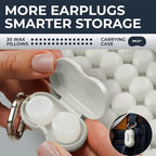 Peace&Quiet PQ Wax Ear Plugs for Sleeping - 30 Silicone Wax Earplugs for Sleeping and Swimming, Gel Ear Plugs for Noise Cancelling, Sound Blocking Level of 32 Db (30 Pillows), Color: White