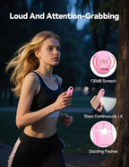 TECKNET Personal Safety Alarm,Portable Personal Alarm for Women with Flashing Strobe Light & Low Battery Alert,130dB Rechargeable Emergency Keychain Alarms for Women ,Men,Kids,Seniors(Pink)