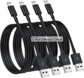4 Pack [Apple MFi Certified] Apple Charging Cables 6ft, iPhone Chargers Lightning Cable 6 Foot, Fast iPhone Charging Cord for iPhone 14/14Pro/13/13Pro/12/11/11Pro/11Max/ X/XS/XR/XS Max/8, ipad(Black)