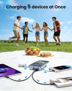 Magnetic Portable Charger, 22.5W Power Bank Fast Charging 10000mAh, Portable Charger with Built in Cable, for Magsafe Battery Pack Compatible with iPhone 17/16/15/14/13/12 Pro/Pro Max Sky Blue