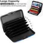 ELFISH RFID Blocking Credit Card Protector Aluminum ID Case Hard Shell Business Card Holders Metal Wallet for Men or Women (One Butterfly)