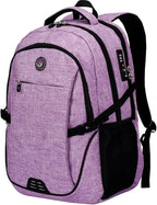 SHRRADOO Anti Theft Laptop Backpack Travel Backpacks with Combination Lock for Women Men College Backpack Computer Bag Fits 17 Inch Laptop,Purple | Travel Backpacks
