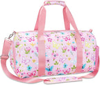 Gym Travel Duffle Bag for Girls - Gymnastics Sports Dance Bag with Shoe Compartment & Wet Pocket Starry Sky Kids Travel Bag Teens Weekender Sleepover Carry On Bag