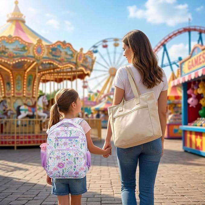 RHCPFOVR Kids Backpack for Girls - Girls Backpack 3-8 Ages Butterfly for Kids 15 Inch School Bookbag for Kindergarten Elementary School Bookbag for Girl 1st 2nd Grade