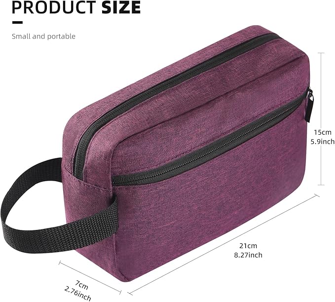 Icramsy Travel Toiletry bag Toiletry bag for women men Hanging Cosmetic bag Travel accessories for Women Men (Deep purple)