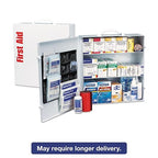 First Aid Only 90575 3-Shelf ANSI B+ and OSHA-Compliant First Aid Kit, 100-150-Person Emergency First Aid Kit for Business and Worksite, First Aid Metal Cabinet with Medications, 676 Pieces