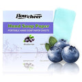 flowcheer Paper Soap Sheets For Hand Washing - (120 Pcs) Blueberry Scent Portable Travel Soap Sheets, Eco-Friendly, Dissolvable soap sheets for travel, Hiking, Outdoor, School