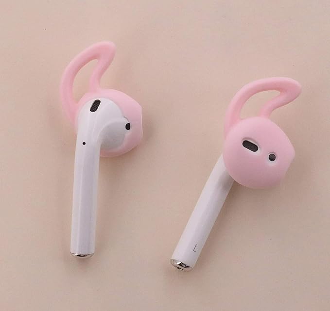 JNSA 6 Pairs Silicone Ear Tips Ear Hooks Compatible with Apple AirPods/EarPods,Silicone Soft Covers Anti-Slip Sport Earbud Tips, Anti-Drop Ear Hook Gel Headphones Earphones Tips,6 Colors