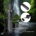 Gravity Water Filter Straw 3L, Camping Water Filtration System with Purifier, Water Purifier Survival for Travel,Camping,Hiking and Emergency Survival Kit (Gravity Water Filter /1)