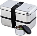 Modaniam Leak Proof Stainless Steel Bento Box, Stainless Steel Lunch Box For Adults, Metal Bento Box, Japanese Lunch Container, Large With Compartment, Korean Bentobox, Non Toxic, Microwave Safe