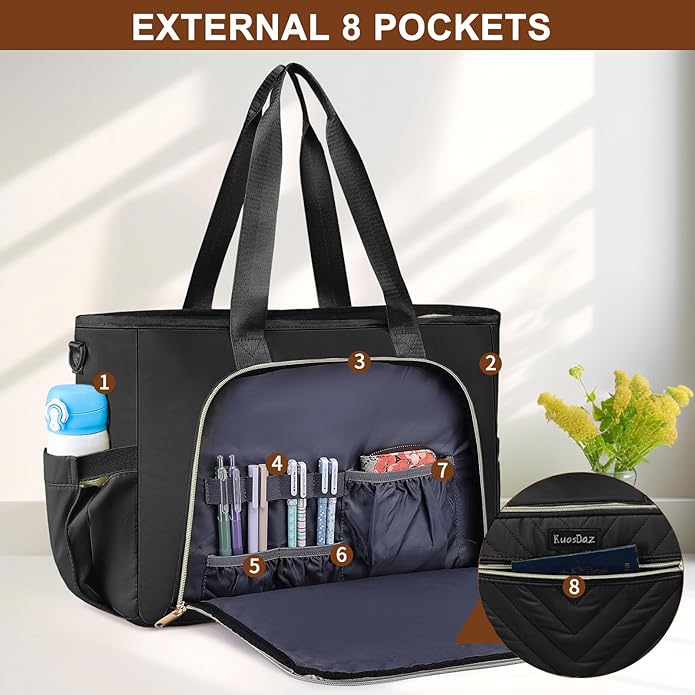Teacher Tote Bag for Women 15.6in Laptop Bag Work Bags for Women Nurse, Large Utility Shoulder Tote Handbag