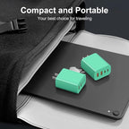 USB C Charger Block, 3-Pack 40W Wall Plug Fast Charging Block, 4-Port PD + QC Power Adapter Type C Charging Blocks Cube, Compatible with iPhone 17/16/15/14/13/12/11/Pro Max, Tablets（Green）