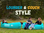 WEKAPO Inflatable Couch Air Lounger Chair - Camping & Beach Accessories, Portable Blow up Sofa for Hiking, Lawn, Indoor/Outdoor Movies & Music Festivals. Lightweight and Easy to Set Up Air Hammock