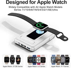 Magnetic Portable Charger, 10000mAh Wireless Power Bank for iPhone with Built-in Cables, 20W Fast Charging for Magsafe Battery Pack with Stand for iPhone Air/17/16/15/14/13/12 and Apple Watch